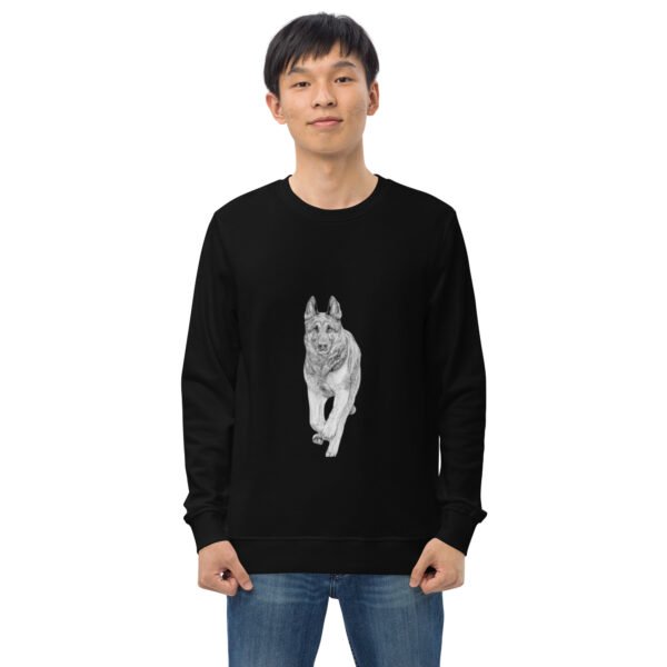 Unisex organic sweatshirt black front 680fa394e5a49.jpg