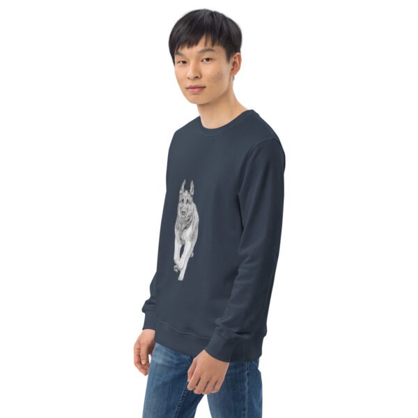 Unisex organic sweatshirt french navy left front 680fa394e8d4f.jpg