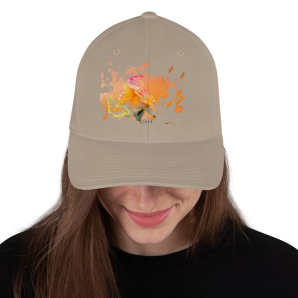 casquette rose papillon