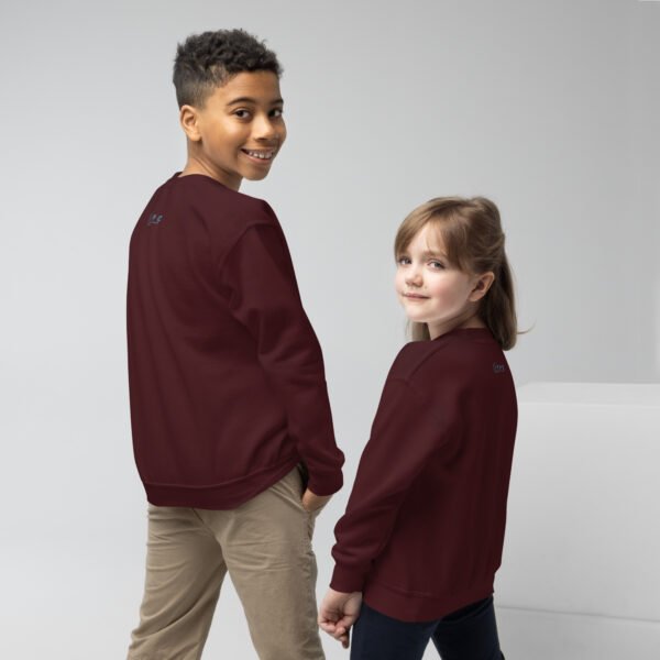 Youth crew neck sweatshirt maroon back 6814d7908e009.jpg