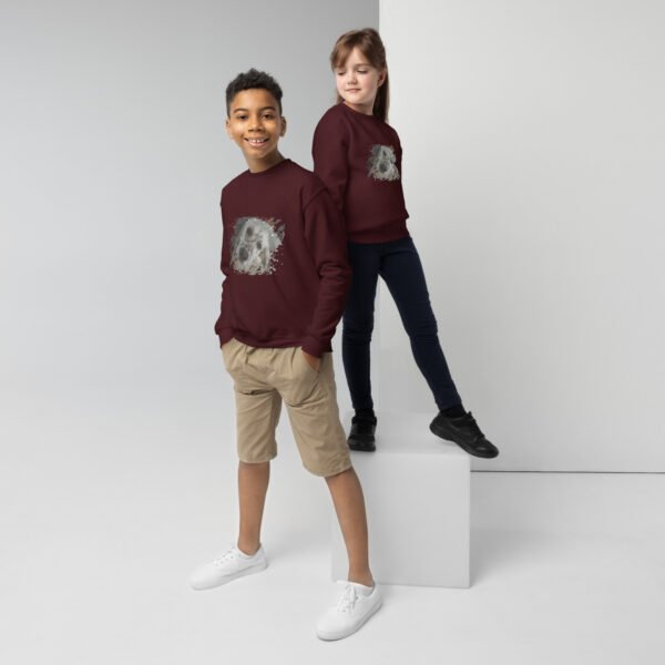 Youth crew neck sweatshirt maroon front 6814d7908ddc9.jpg